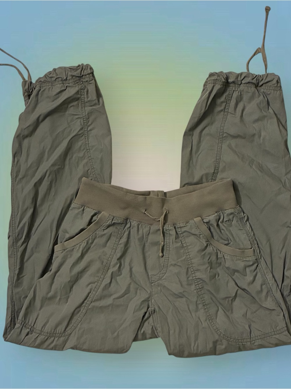 H&M Olive Green Drawstring Track Pants - Picture 2 of 4